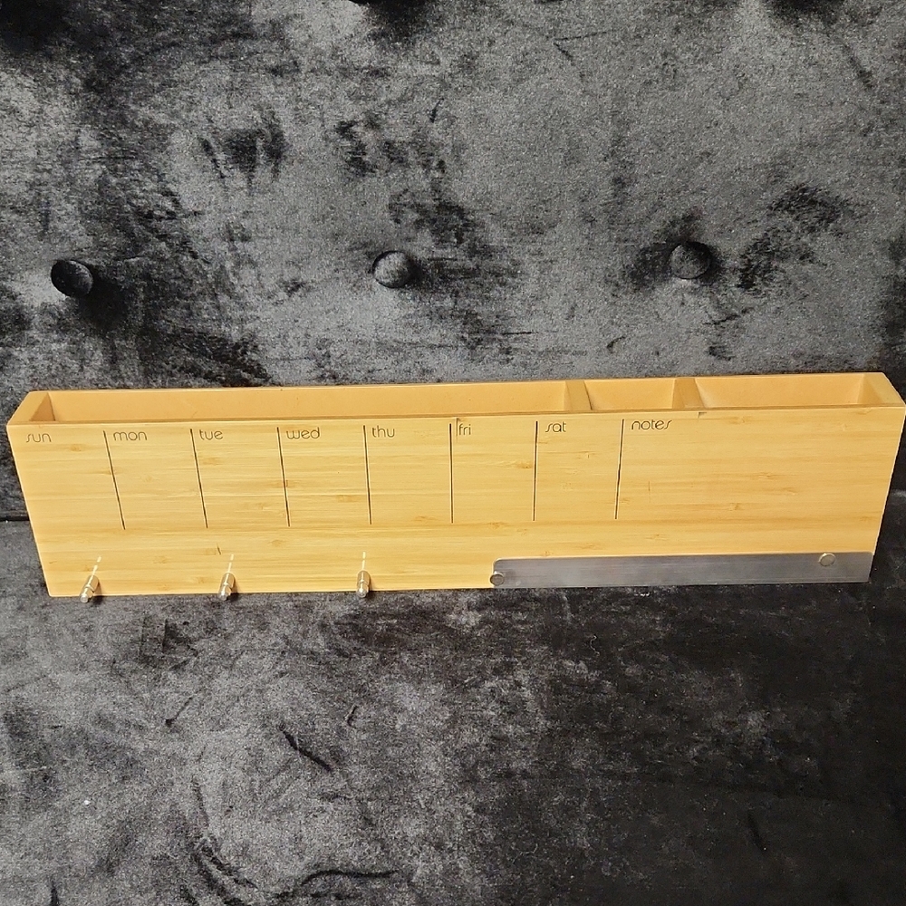 Wooden Day Of The Week Organizer & Dry Erase